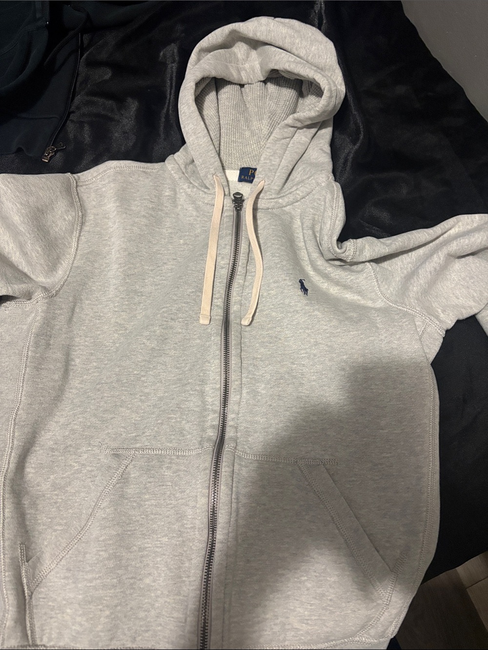 Polo by Ralph Lauren Heather Gray Full-Zip Hooded Sweater